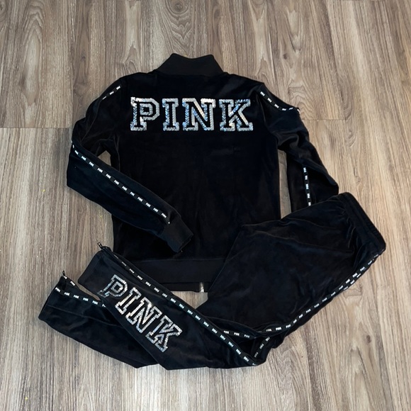 PINK Victoria's Secret Pants - Pink bling track suit